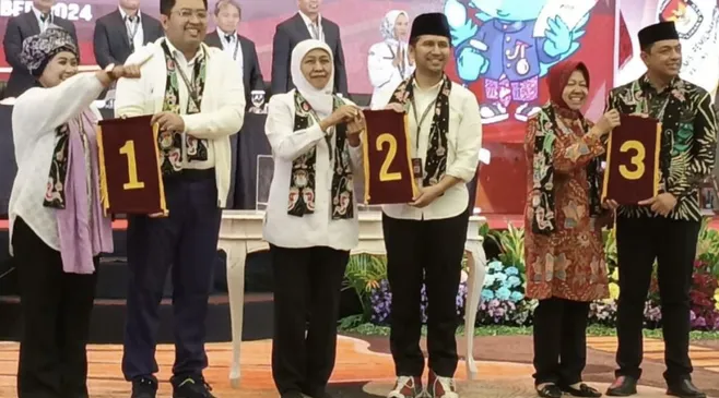Hasil Quick Count Tiga Srikandi Pilkada Jatim 2024, Khofifah-Emil Unggul